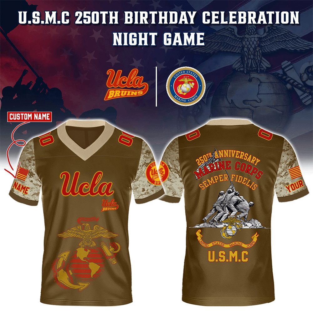 Ucla Bruins College Football X U.S.M.C 250Th Birthday Celebration Special Edition Football Jersey