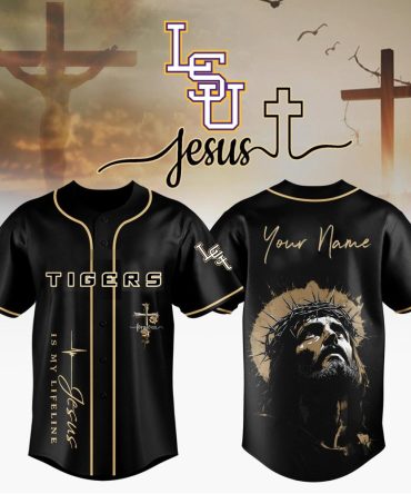 Lsu Tigers College Football X Jesus Special Edition - 3D Baseball Jersey
