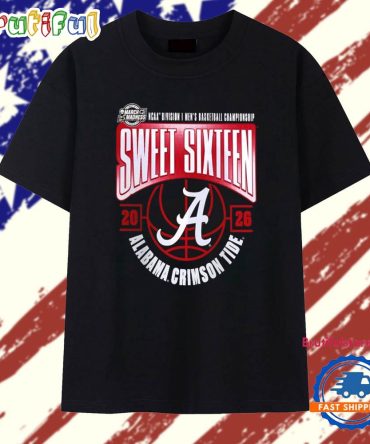 Alabama Crimson Tide 2026 Ncaa Men’S Basketball Tournament March Madness Sweet 16 T Shirt