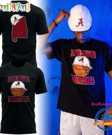 Alabama Crimson Tide Blue Collar Basketball 2026 T Shirt