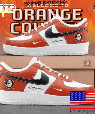 Anaheim Ducks You'Re Entering Nhl Custom Name Air Force 1 Shoes, Best Sneakers For Walking
