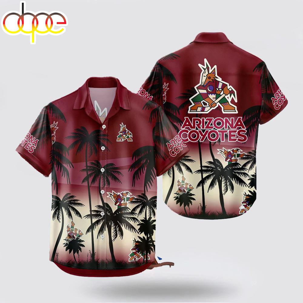 Arizona Coyotes Coconut Tree Hawaiian Shirt