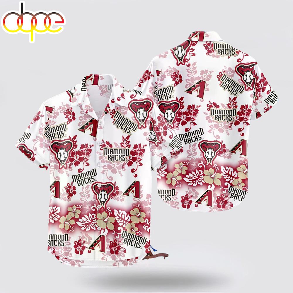 Arizona Diamondbacks Flowers Pattern Hawaiian Shirt
