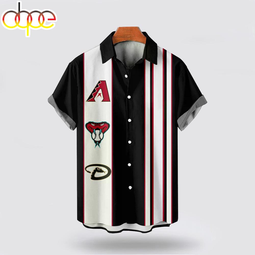 Arizona Diamondbacks Striped Aloha Hawaiian Shirt