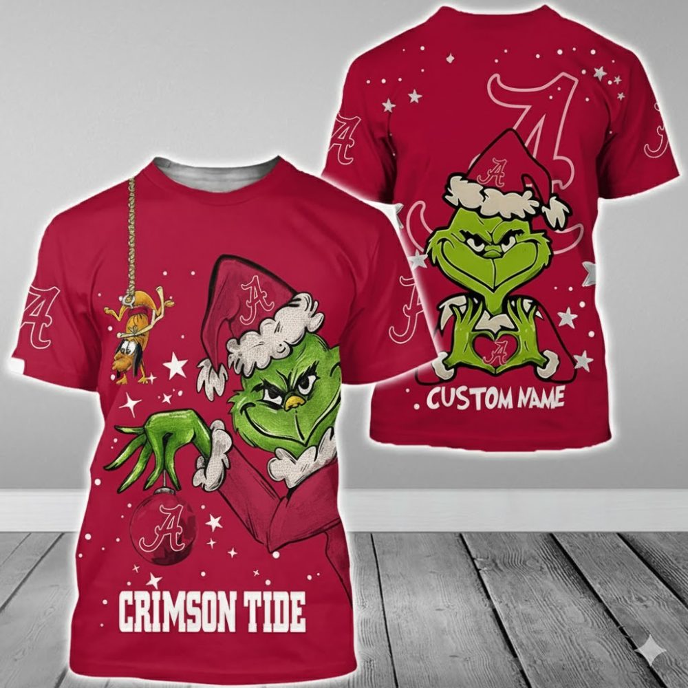 Alabama Crimson Tide College Football X Grinch Christmas Special Edition - 3D Shirt Hoodie
