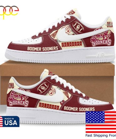 Boomer Sooner Oklahoma Logo Air Force 1 Shoes