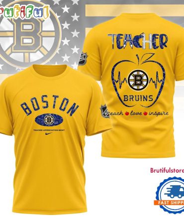 Boston Bruins Nhl Teacher Appreciation Day 3D T Shirt