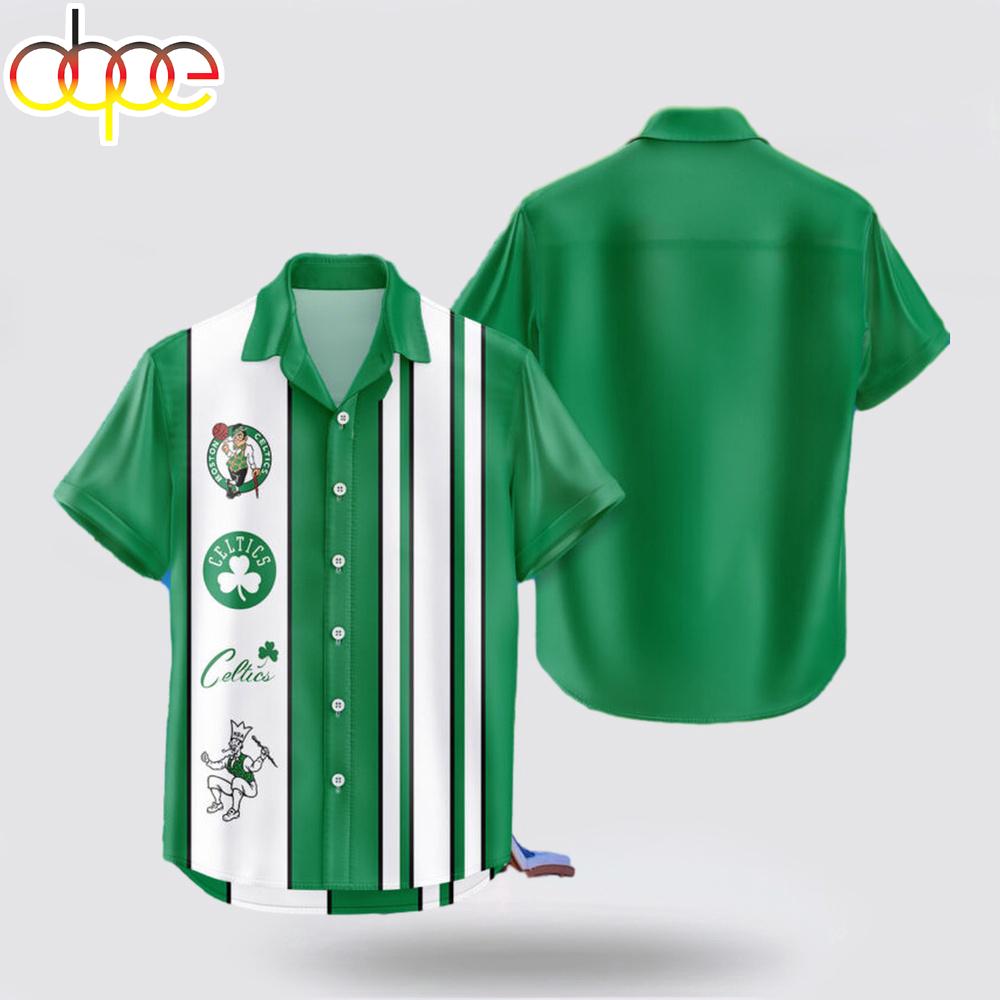 Boston Celtics Color Contrast Hawaiian Shirt
