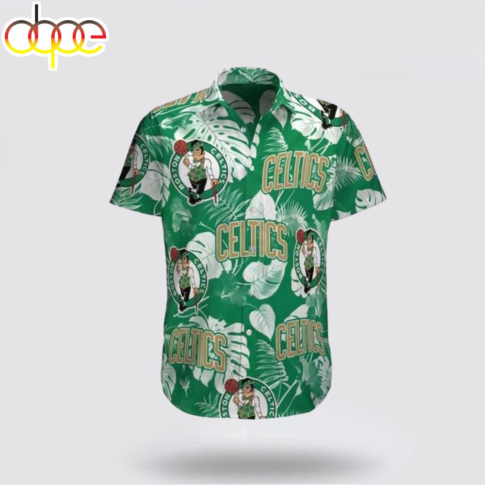 Boston Celtics Logo Team Tropical Hawaiian Shirt