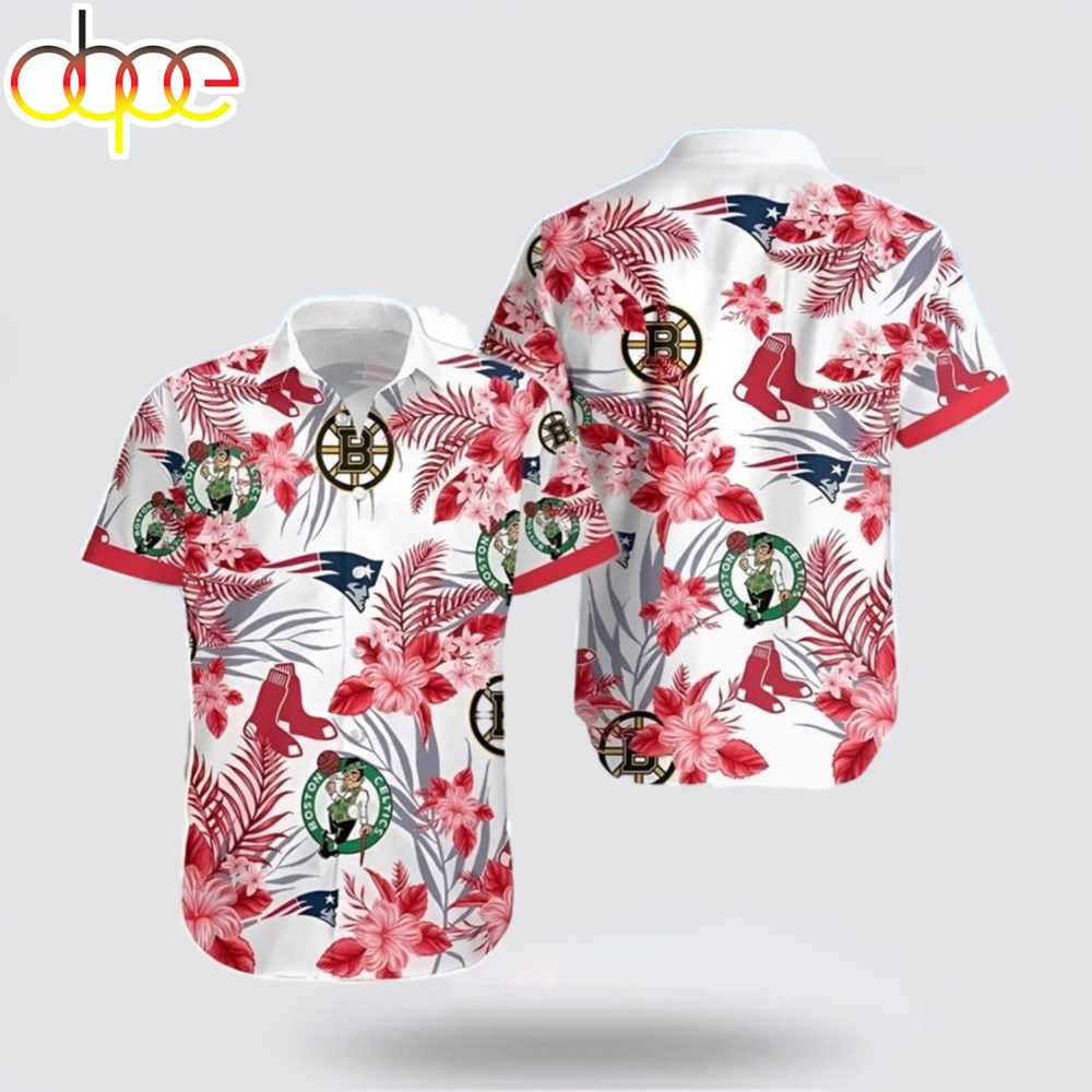 Boston Celtics Tropical Flora Beach Hawaiian Shirt For Fans