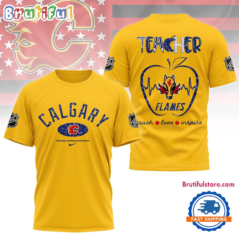 Calgary Flames Nhl Teacher Appreciation Day 3D T Shirt