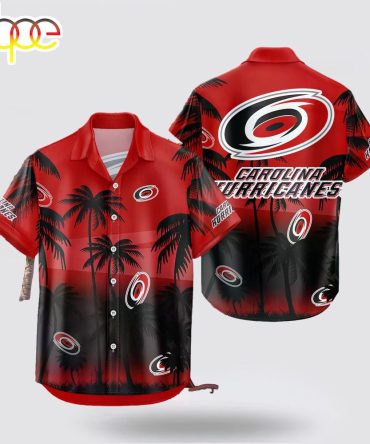 Carolina Hurricanes Coconut Tree Hawaiian Shirt