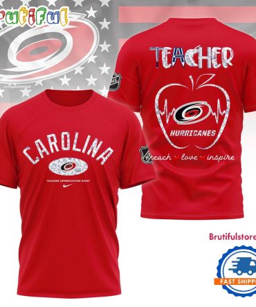 Carolina Hurricanes Nhl Teacher Appreciation Day 3D T Shirt