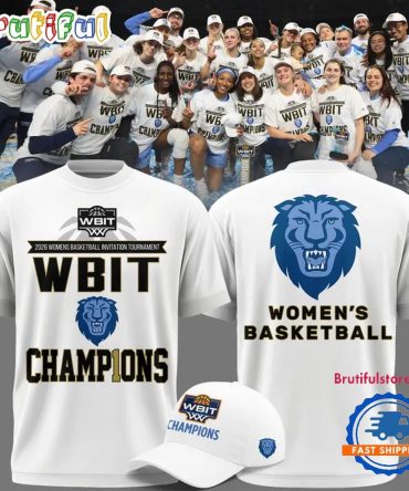 Columbia Lions Women'S Basketball 2026 Wbit Champions White T Shirt