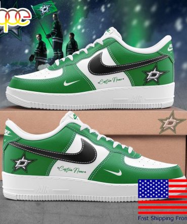 Dallas Stars Strength Comes From The Collective Custom Name Air Force 1 Shoes, Best Sneakers For Walking