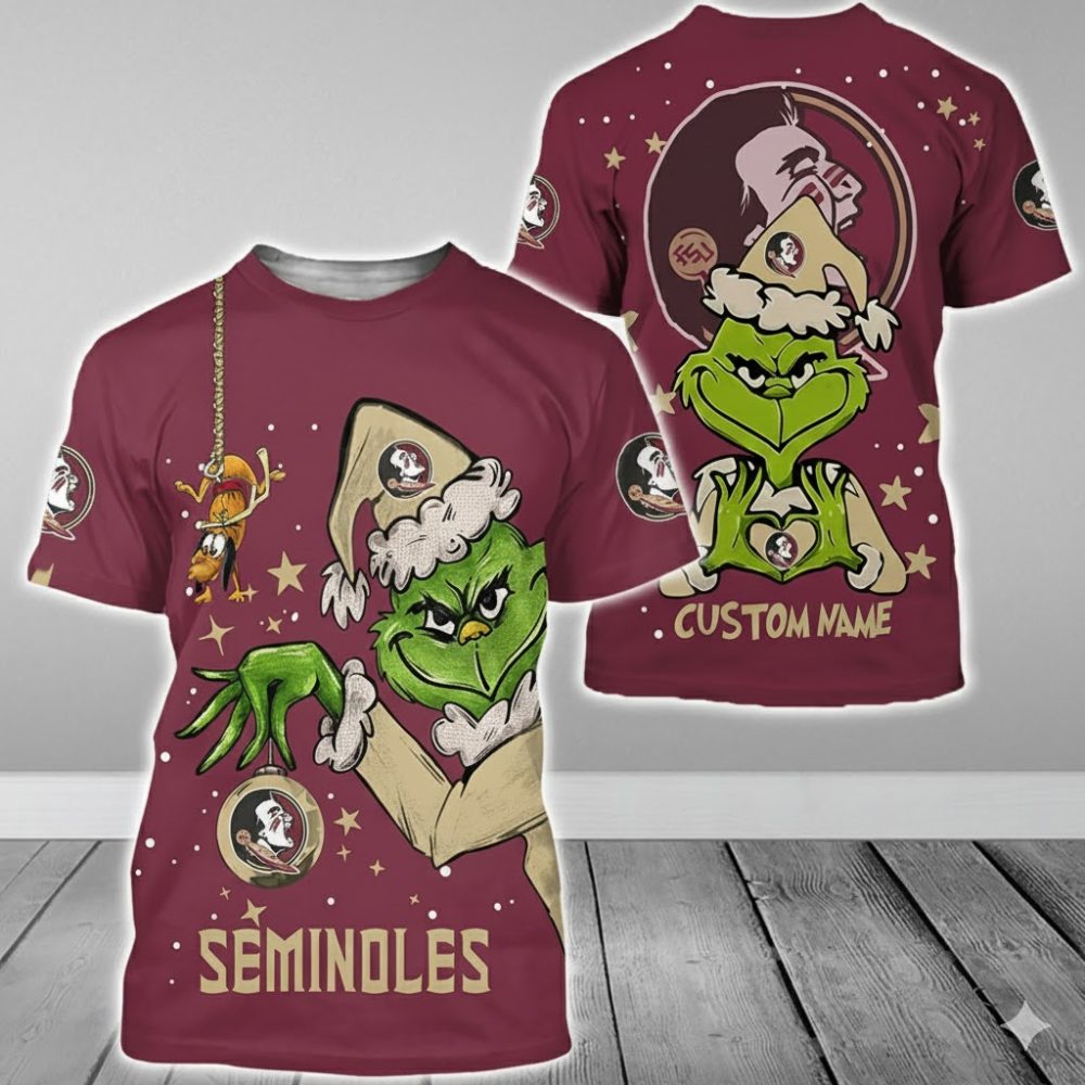 Florida State Seminoles College Football X Grinch Christmas Special Edition - 3D Shirt Hoodie