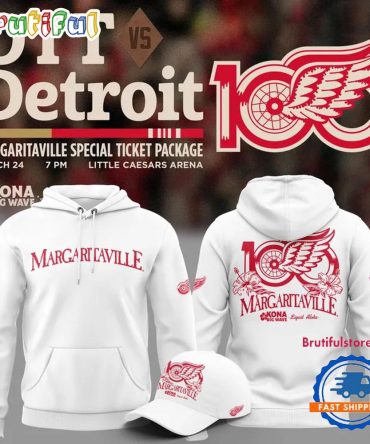 Detroit Red Wings Margaritaville 2026 All Over Print Hoodie