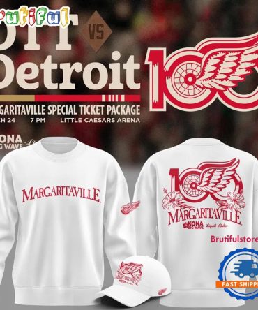 Detroit Red Wings Margaritaville 2026 All Over Print Sweatshirt