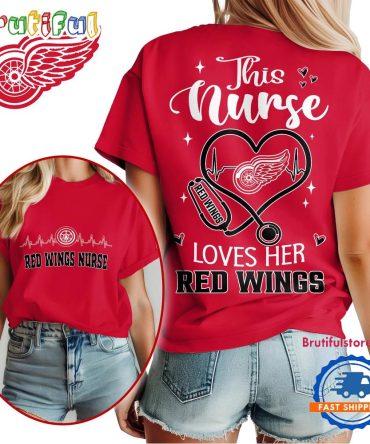 Detroit Red Wings Nhl Nurse Appreciation Month Unisex All Over Print T Shirt