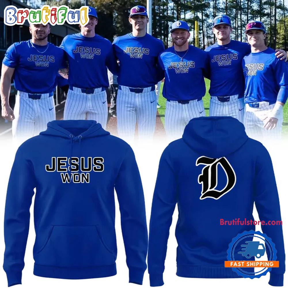 Duke Blue Devils Baseball Jesus Won 2026 Limited Edition Hoodie