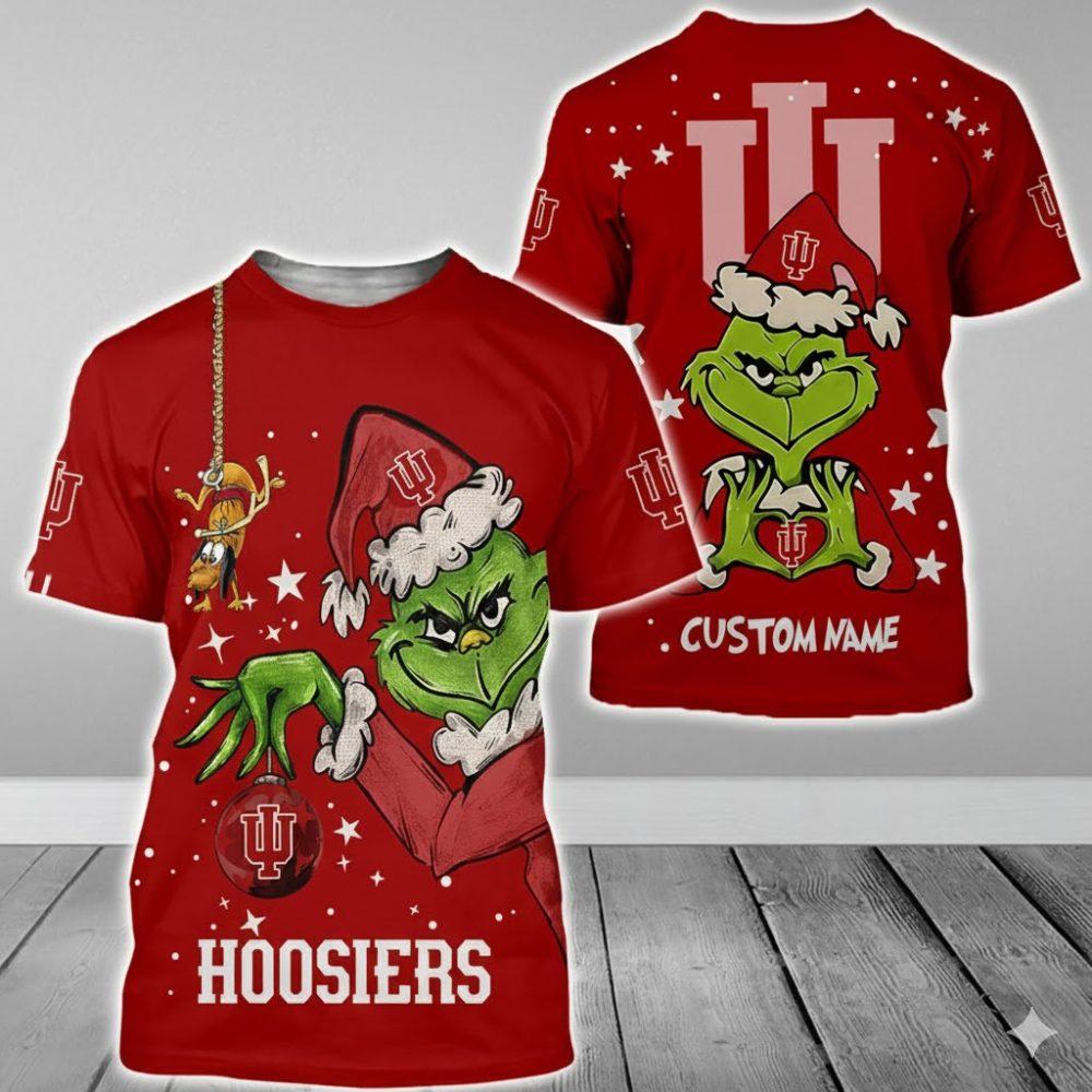 Indiana Hoosiers College Football X Grinch Christmas Special Edition - 3D Shirt Hoodie