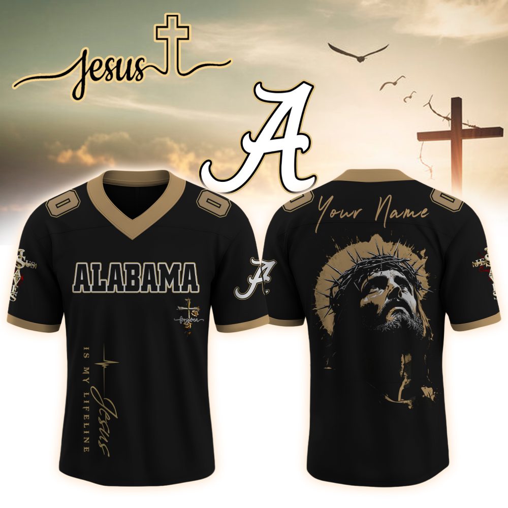 Alabama Crimson Tide College Football X Jesus Special Edition Football Jersey
