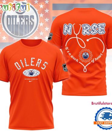 Edmonton Oilers Nhl Nurse Appreciation Month 3D T Shirt