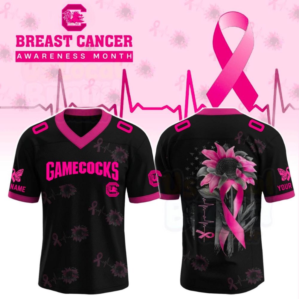 South Carolina Gamecocks College Football X Breast Cancer Awareness Month Special Edition Football Jersey