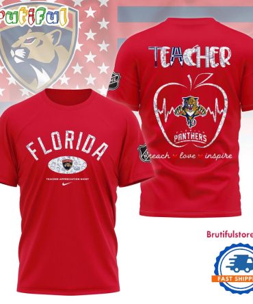 Florida Panthers Nhl Teacher Appreciation Day 3D T Shirt