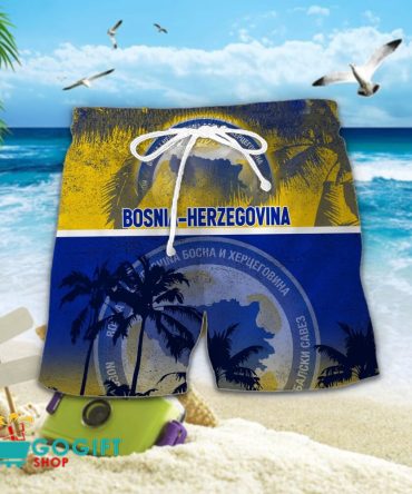Bosnia-Herzegovina National Soccer Team Hawaiian Short