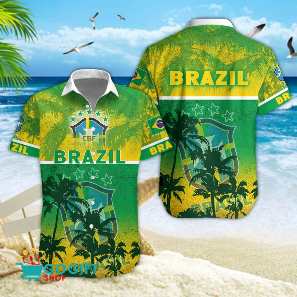 Brazil National Soccer Team Hawaiian Shirt