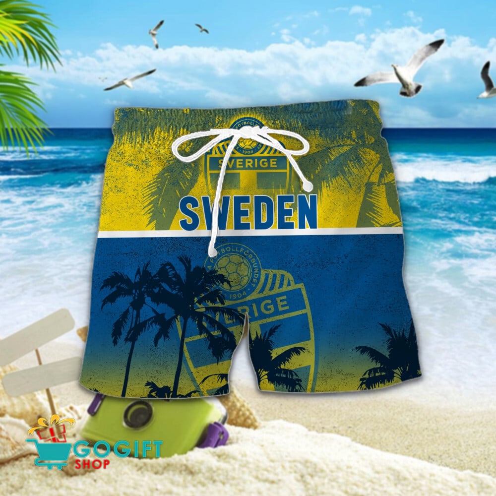 Sweden National Soccer Team Hawaiian Short