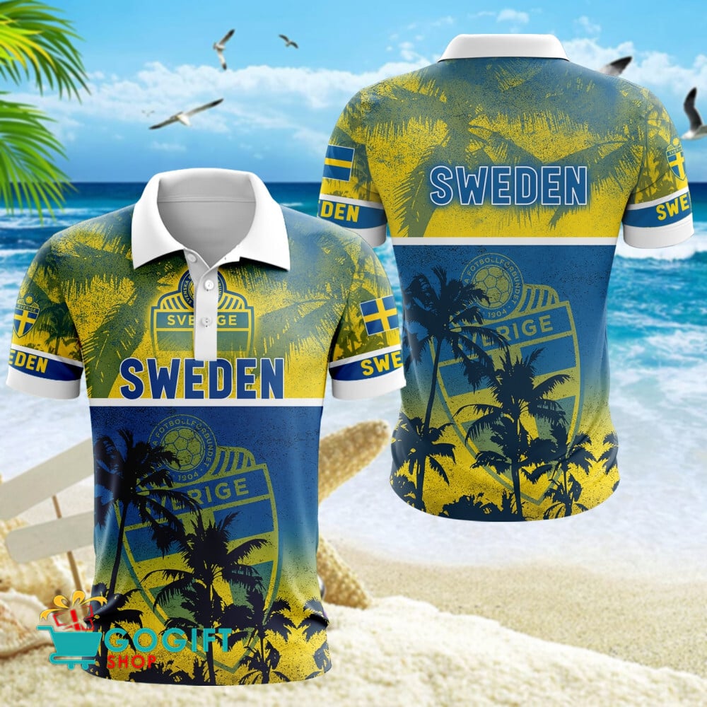 Sweden National Soccer Team Polo Shirt