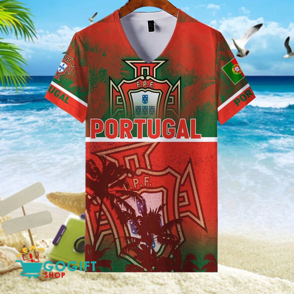 Portugal National Soccer Team V-Neck Jersey