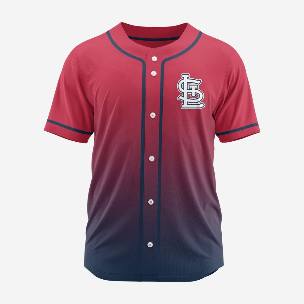 Mlb St. Louis Cardinals Personalized Gradient Design Baseball Jersey St2401