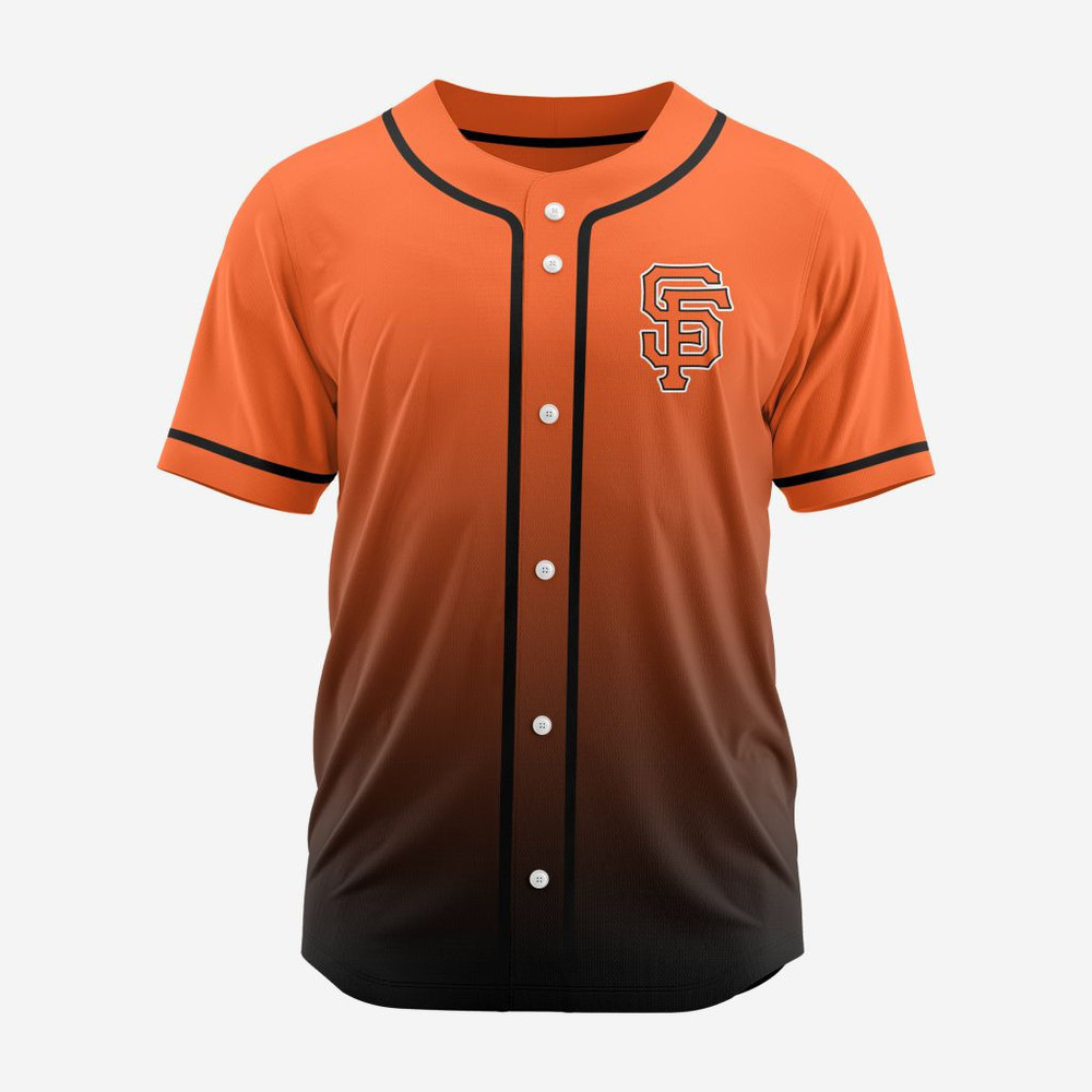 Mlb San Francisco Giants Personalized Gradient Design Baseball Jersey St2401