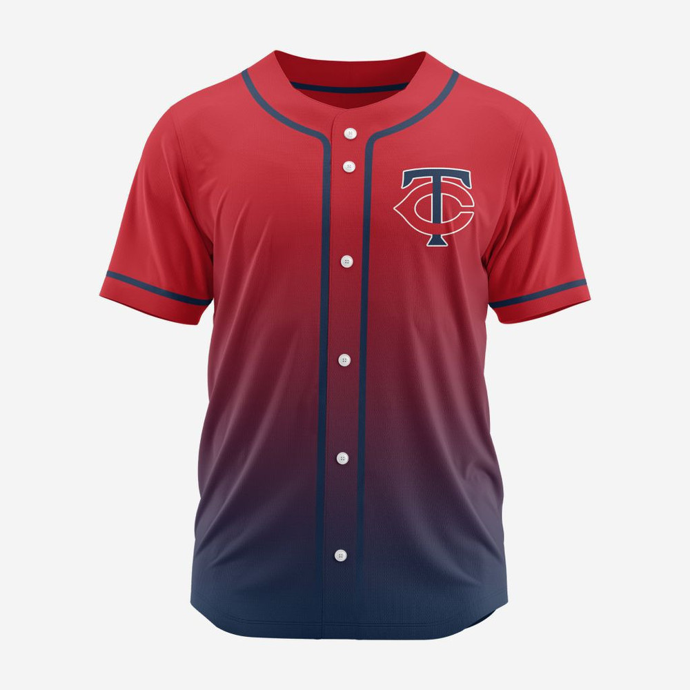 Mlb Minnesota Twins Personalized Gradient Design Baseball Jersey St2401