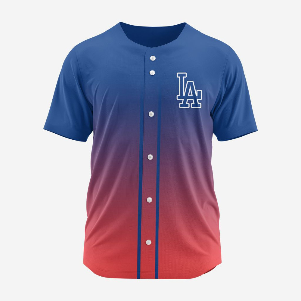 Mlb Los Angeles Dodgers Personalized Gradient Design Baseball Jersey St2401