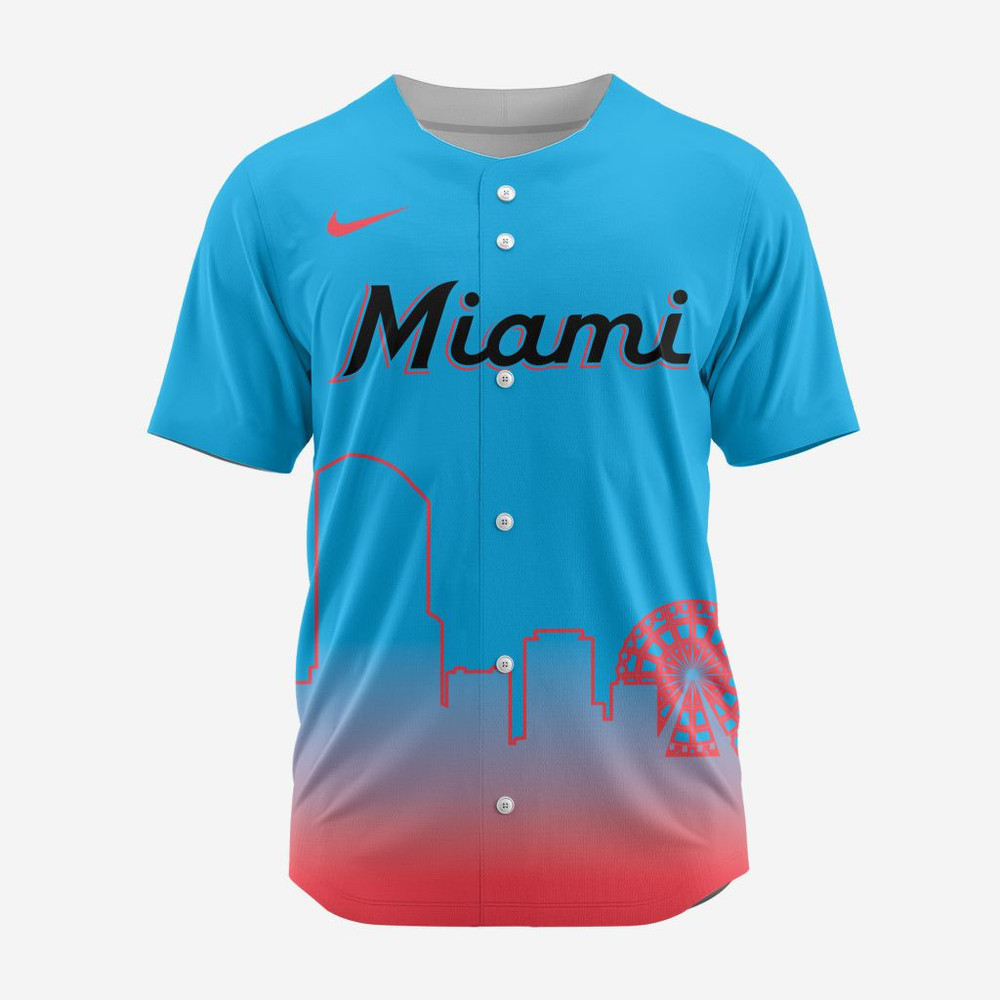 Mlb Miami Marlins Special City Edition Concept Baseball Jersey St2402