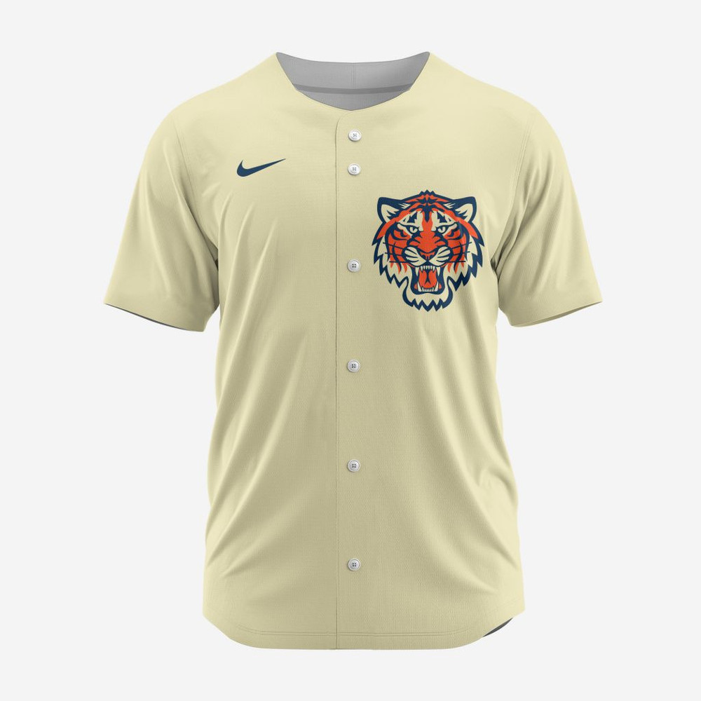 Mlb Detroit Tigers Personalized Reverse Retro Concept Design Baseball Jersey