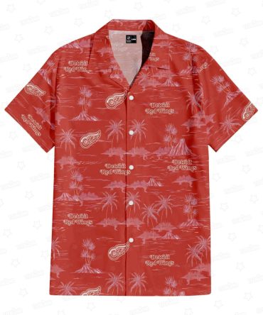 Detroit Red Wings Island Breeze Hawaiian Shirt