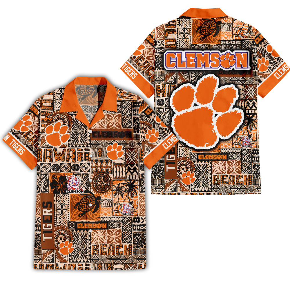 Clemson Tigers Hawaiian Shirt Set 1