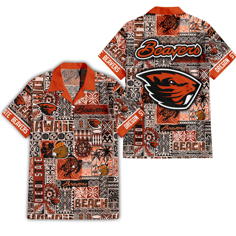 Oregon State Beavers Hawaiian Shirt Sets 1
