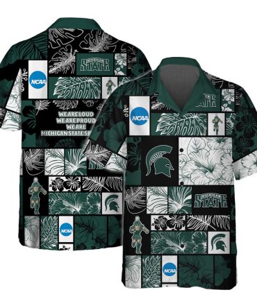 Michigan State Spartans Hawaii Shirt Set