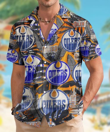 Edmonton Oilers , Hawaiian Shirt Retro Logo Revolution Nhl 2024