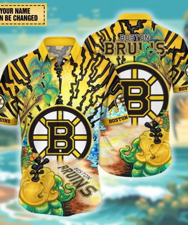 Boston Bruins , Personalized Hawaiian Shirt Vacation Time Aloha Shirt