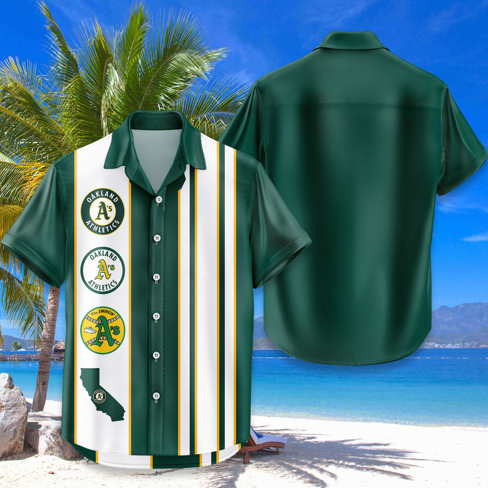 Oakland Athletics Hawaiian Shirt Classic Color Contrast