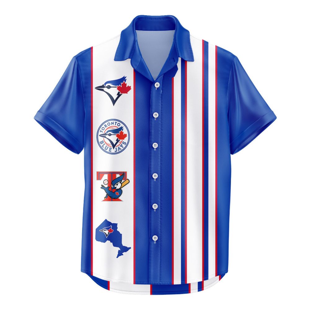 Toronto Blue Jays Hawaiian Shirt Classic Color Contrast - Image 2