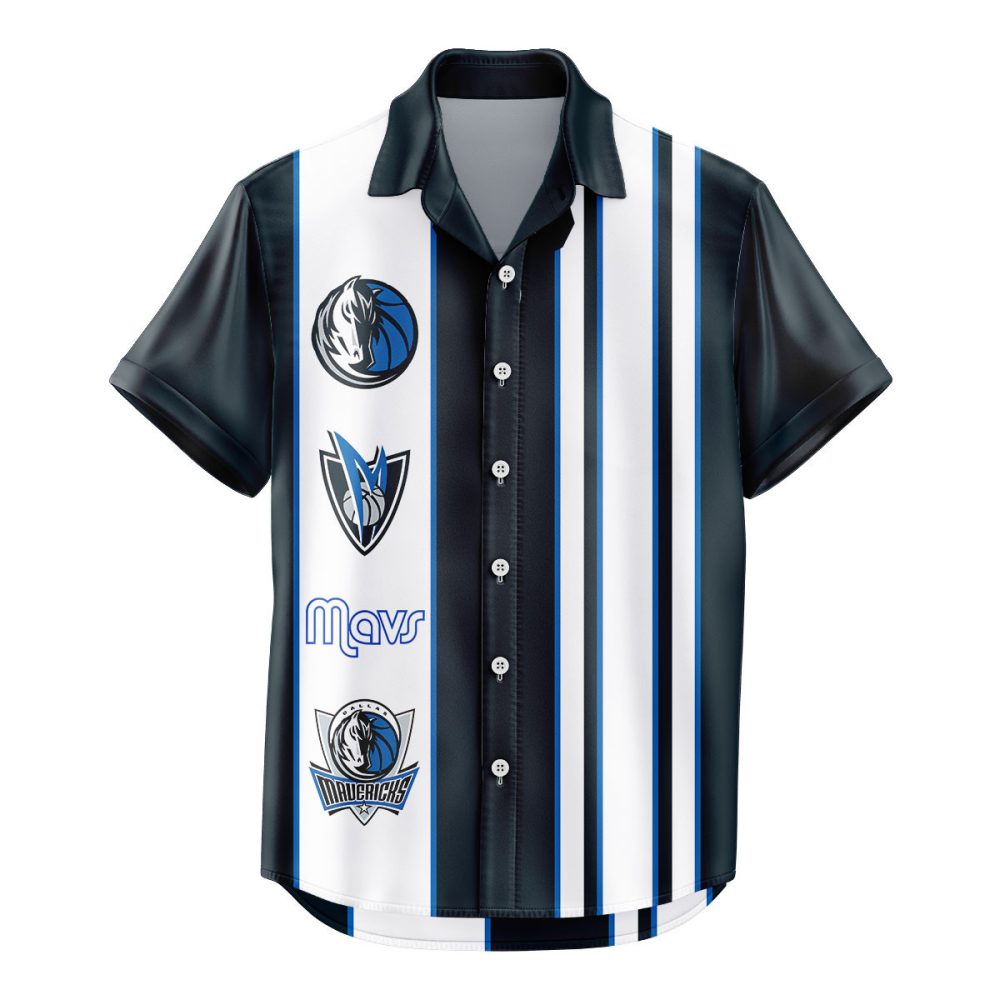 Dallas Mavericks Hawaiian Shirt Classic Color Contrast - Image 2
