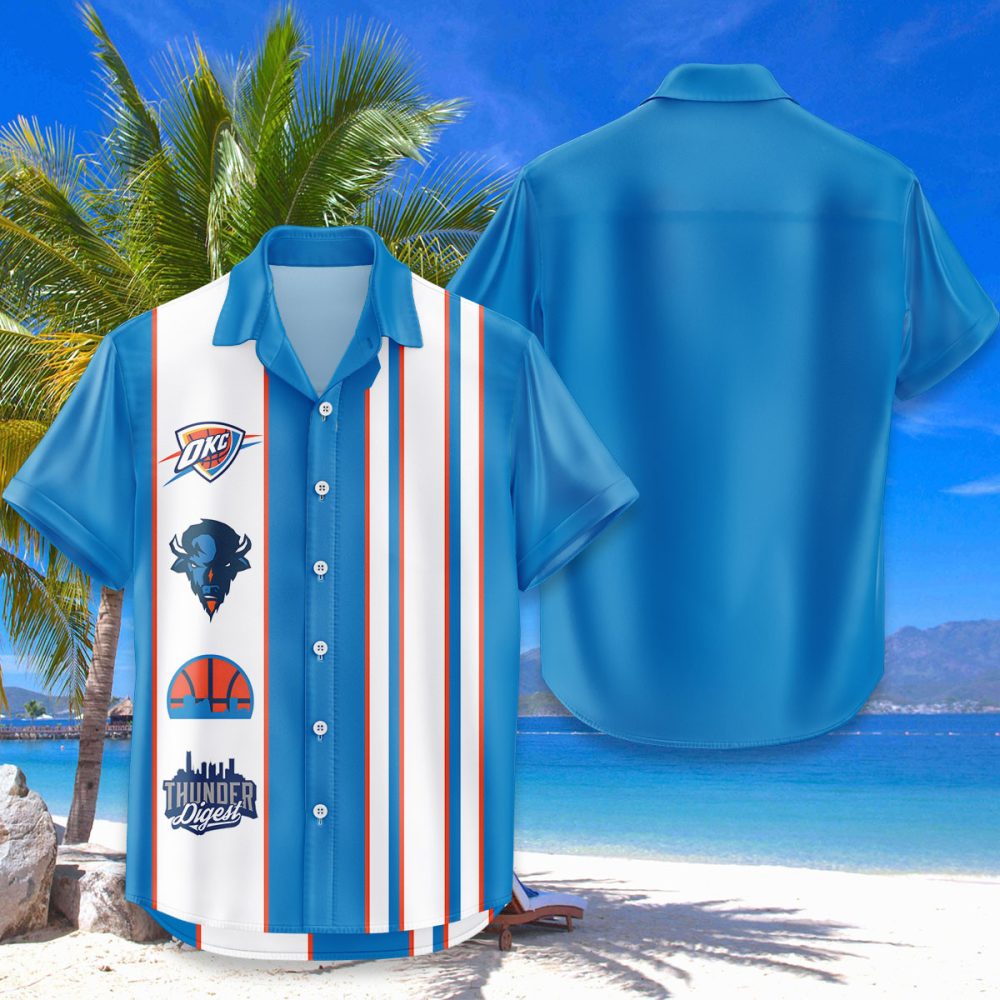 Oklahoma City Thunder Hawaiian Shirt Classic Color Contrast